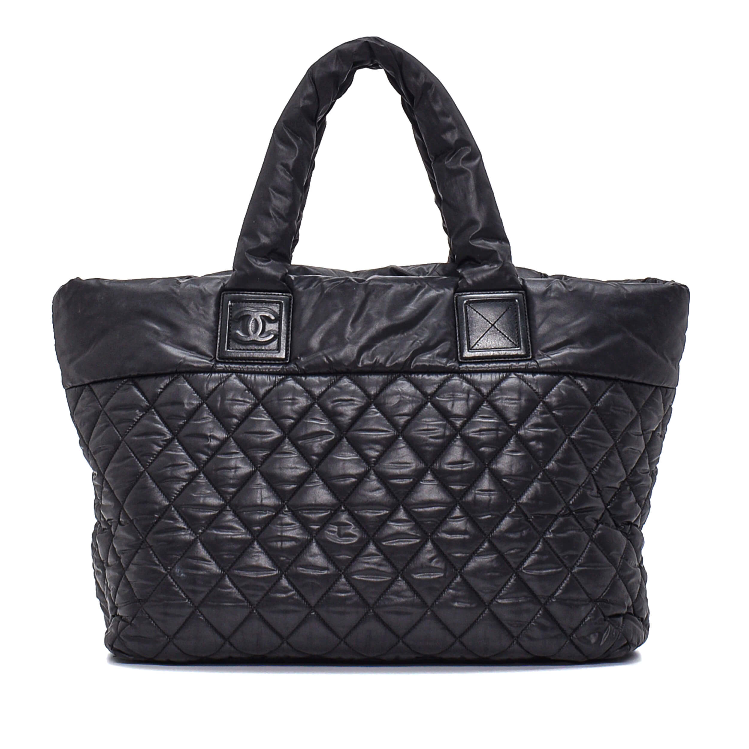 Chanel - Black Quilted Nylon & Leather Cocoon Bag